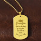 Engraved Dog Tag Necklace with Ball Chain | Personalized Unique Sentimental Gift for Grandfather who has everything | King of Dad Jokes