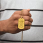 Engraved Dog Tag Necklace with Ball Chain | Personalized Unique Sentimental Gift for Grandfather who has everything | Legendary Grandpa Stories
