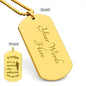 Engraved Dog Tag Necklace with Ball Chain | Personalized Unique Sentimental Gift for Grandfather who has everything | Superhero with Walking Stick