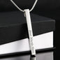 Long Distance Military Dad Gift from Newborn Baby | Gift for New Dad | Personalized Vertical Bar / Stick Necklace | To Father from Son