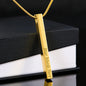 Cute Father's Day Personalized Vertical Bar / Stick Necklace | To Father from Son - You are my Blessing