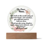Single Grandma gift on Grandparent day for Nana | Thoughtful Cute present for Grammy who has everything | LED Acrylic Plaque | Hold me Close
