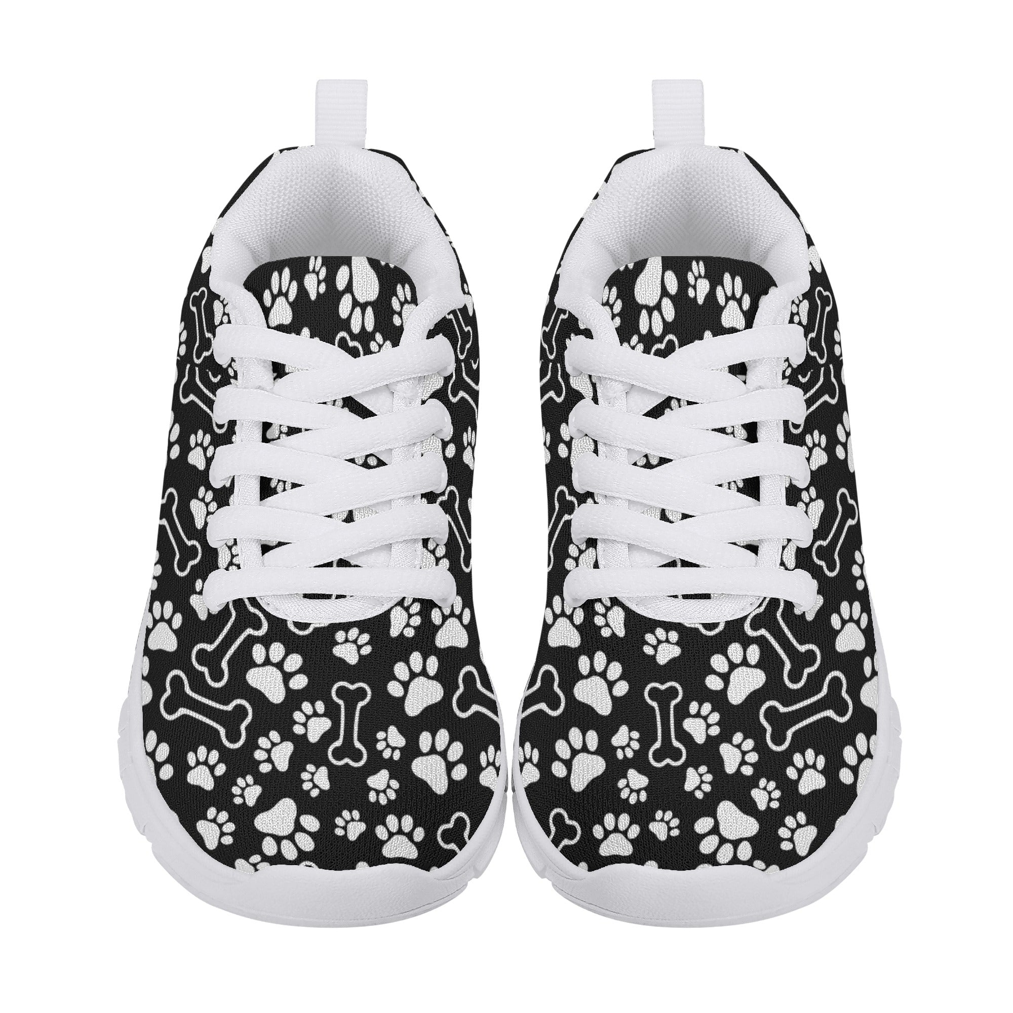 Kids Running Shoes | Back to School Kids Sneakers | Unisex Children's Running Trainers | Paw and Bone Pattern