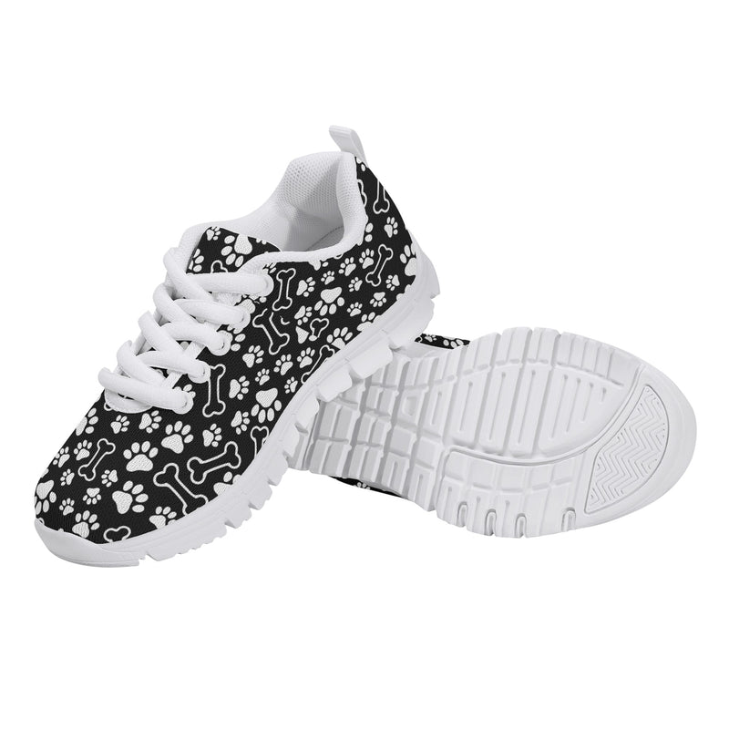 Kids Running Shoes | Back to School Kids Sneakers | Unisex Children's Running Trainers | Paw and Bone Pattern