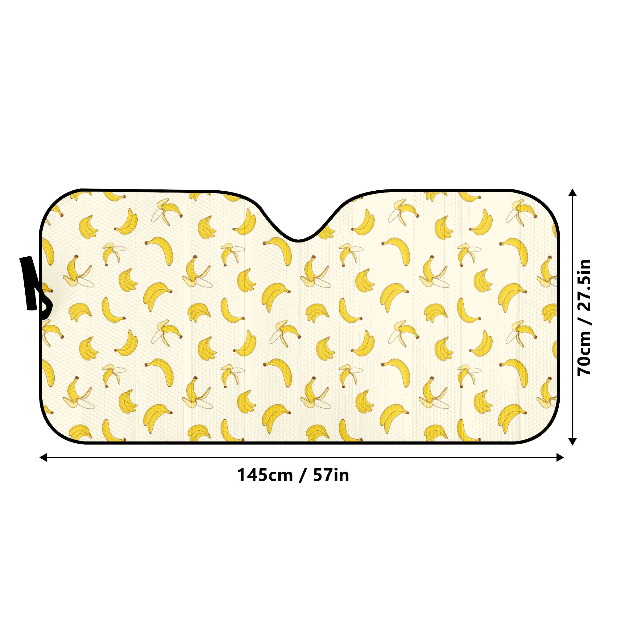 Car Decor | Pastel Auto Sun Shade | Vehicle Windshield | Trendy Car Interiors | Yellow Banana