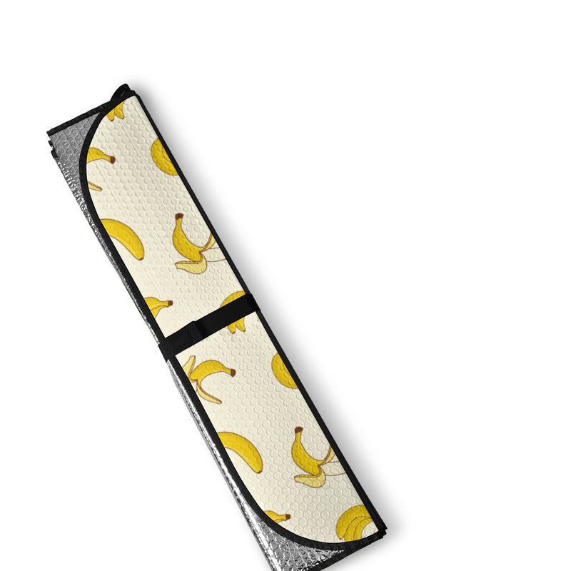 Car Decor | Pastel Auto Sun Shade | Vehicle Windshield | Trendy Car Interiors | Yellow Banana