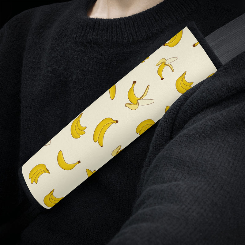 Seat Belt Cover for Cars | Vehicle Seatbelt Protector | Shoulder Pad/Cushion | Safety Belt Wrap | Bananas Pattern