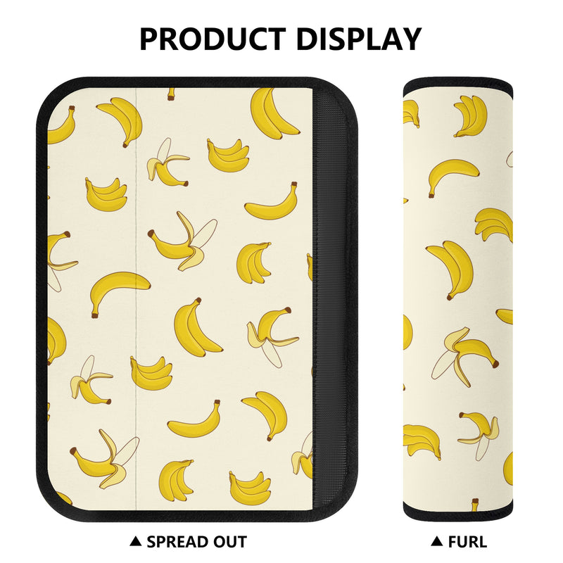 Seat Belt Cover for Cars | Vehicle Seatbelt Protector | Shoulder Pad/Cushion | Safety Belt Wrap | Bananas Pattern