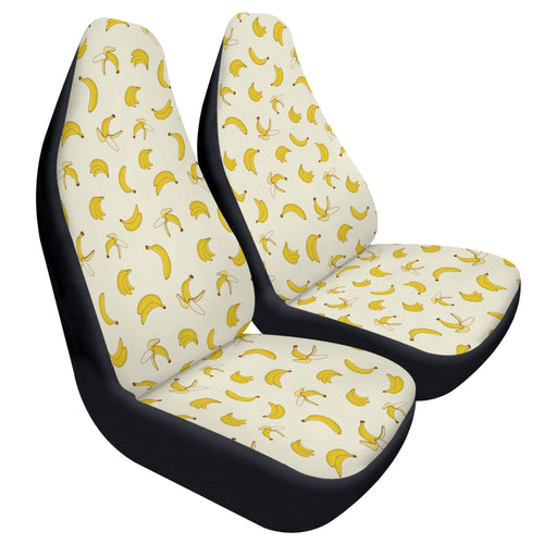 Car Accessories | Car Seat Covers for Front | Set of 2 | Sweat Protector | Vehicle Interiors –Yellow Bananas