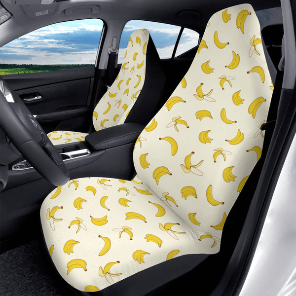 Car Accessories | Car Seat Covers for Front | Set of 2 | Sweat Protector | Vehicle Interiors –Yellow Bananas