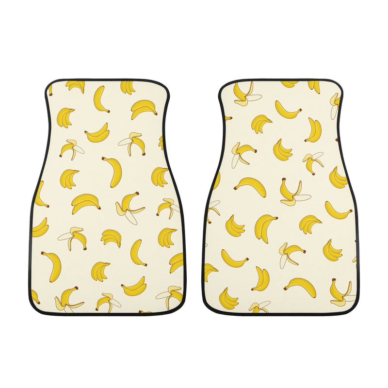 Car Floor Mats | Set of 4 | Universal size | All Weather proof | Affordable | Washable- Cute Banana Pattern