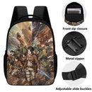 Anime book bag for teenagers of Middle school and High School -Attack Titans inspired Backpacks -16 Inch Dual Compartment