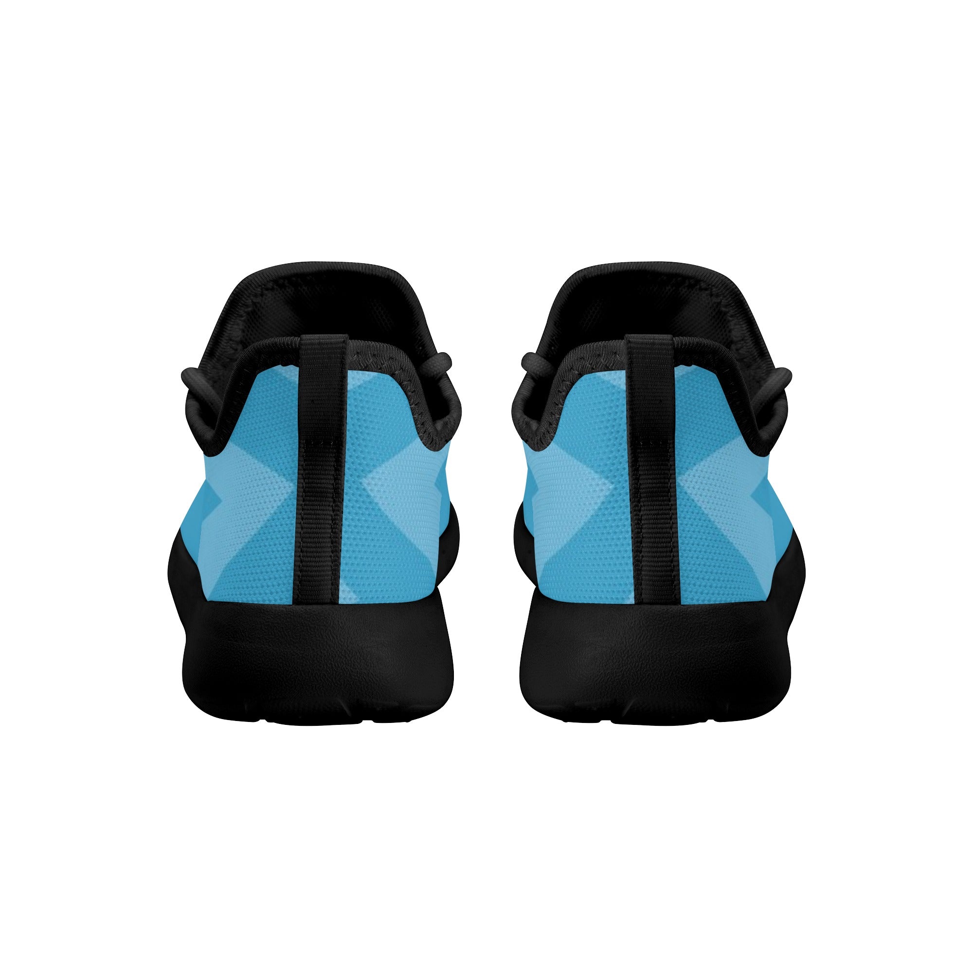 Kids Running Shoes | Mesh Knit Sneakers for kids 7-12 | Anime Slayer of Demon | Blue Zigzag Pattern