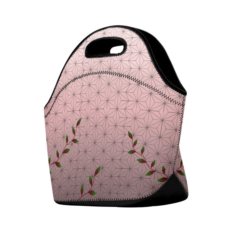 Neoprene lunch bag | Back to School Supplies | Thermal Insulated Lunch Bag | Anime Inspired Pink & Black Pattern