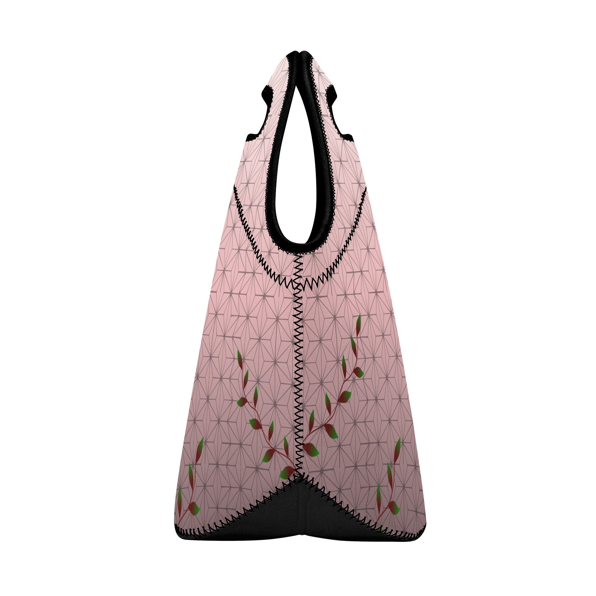 Neoprene lunch bag | Back to School Supplies | Thermal Insulated Lunch Bag | Anime Inspired Pink & Black Pattern