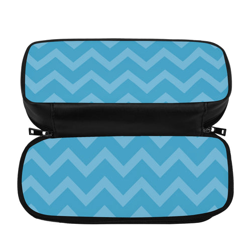 Back to School Supplies: Trendy PU Leather Pencil Case for Tweens & Teens. Anime inspired Blue Pencil case