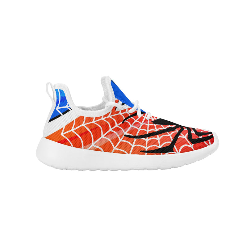 Kids Running Shoes | Breathable Kids Sneakers | Unisex Children's Mesh Knit Trainers | Spiderman web