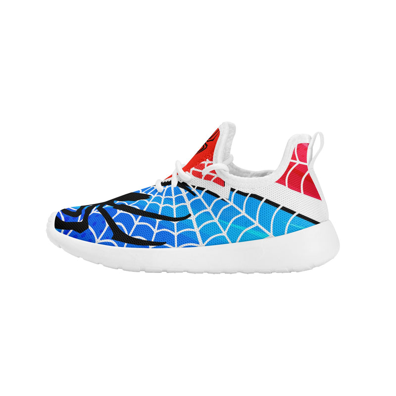 Kids Running Shoes | Breathable Kids Sneakers | Unisex Children's Mesh Knit Trainers | Spiderman web