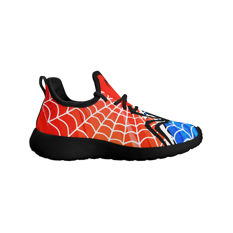 Kids Running Shoes | Breathable Kids Sneakers | Unisex Children's Mesh Knit Trainers | Spiderman web