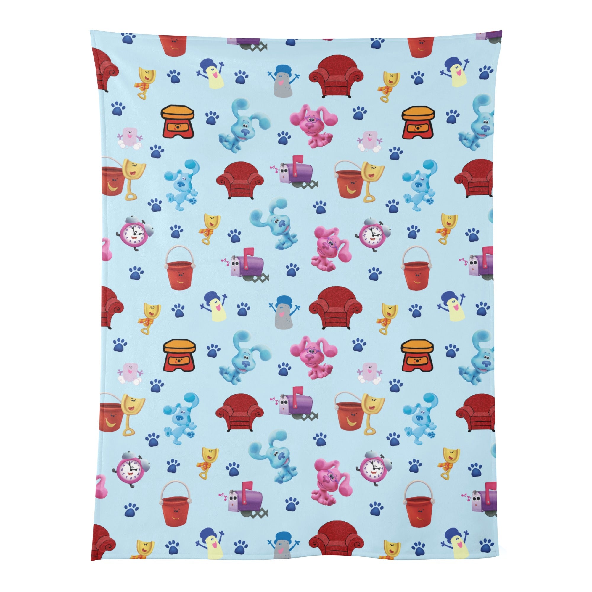 Affordable and soft flannel blankets for kids | Blue and Pink pattern | Playtime Friends