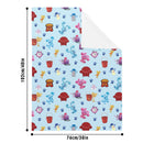 Affordable and soft flannel blankets for kids | Blue and Pink pattern | Playtime Friends