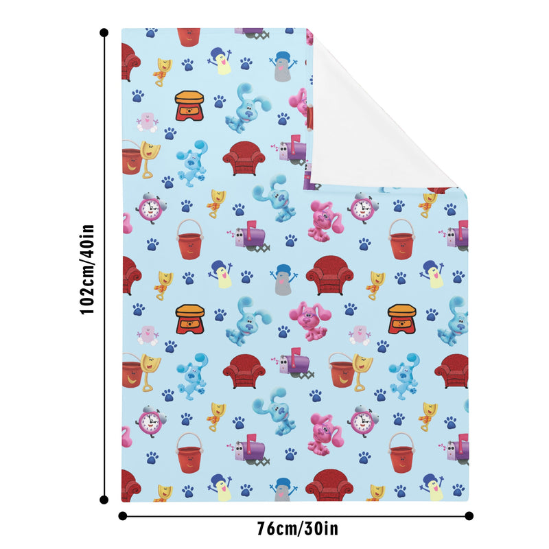 Affordable and soft flannel blankets for kids | Blue and Pink pattern | Playtime Friends