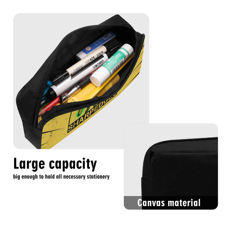 Back to school | Canvas Pencil Case | One-Side Printed | High Quality | Spacious | Anime inspired Saw man