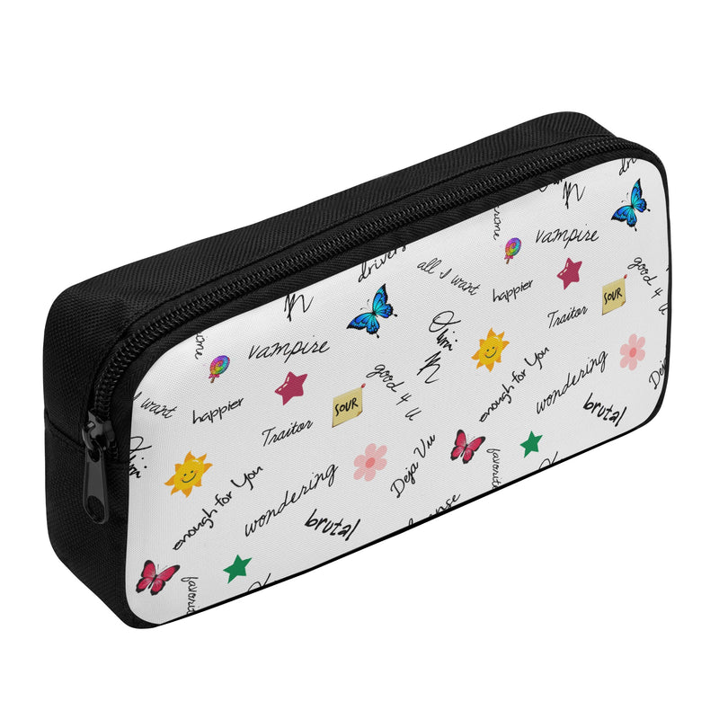 Back to school | Canvas Pencil Case | One-Side Printed | High Quality | Spacious | Olivia Rodrigo songs