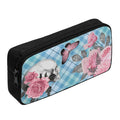 Back to school | Canvas Pencil Case | One-Side Printed | High Quality | Spacious | Pastel Goth Blue and Pink