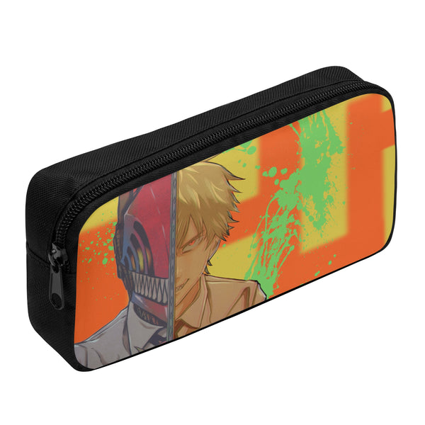 Back to school | Canvas Pencil Case | One-Side Printed | High Quality | Spacious | Anime inspired Dual Saw-Man