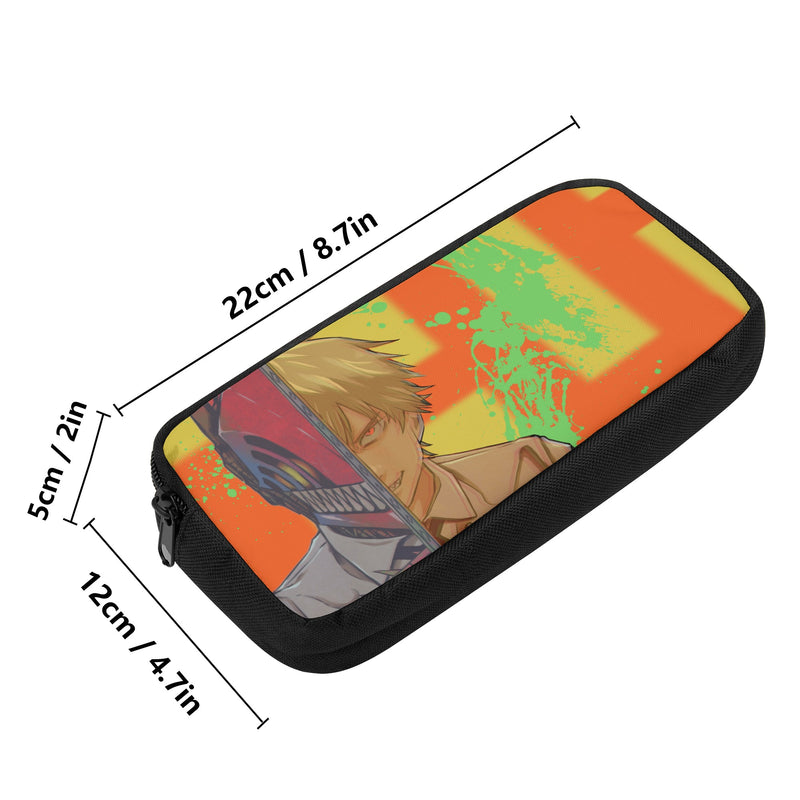 Back to school | Canvas Pencil Case | One-Side Printed | High Quality | Spacious | Anime inspired Dual Saw-Man