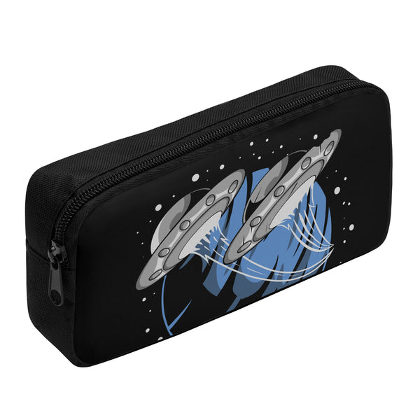Back to school | Canvas Pencil Case | One-Side Printed | High Quality | Spacious | Space UFOs