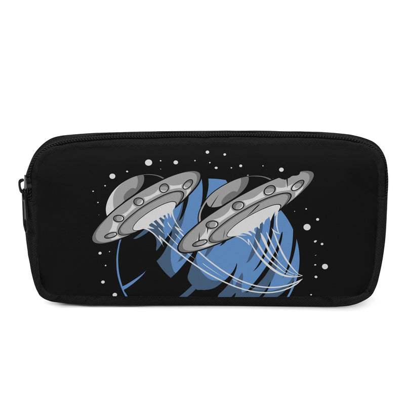 Back to school | Canvas Pencil Case | One-Side Printed | High Quality | Spacious | Space UFOs