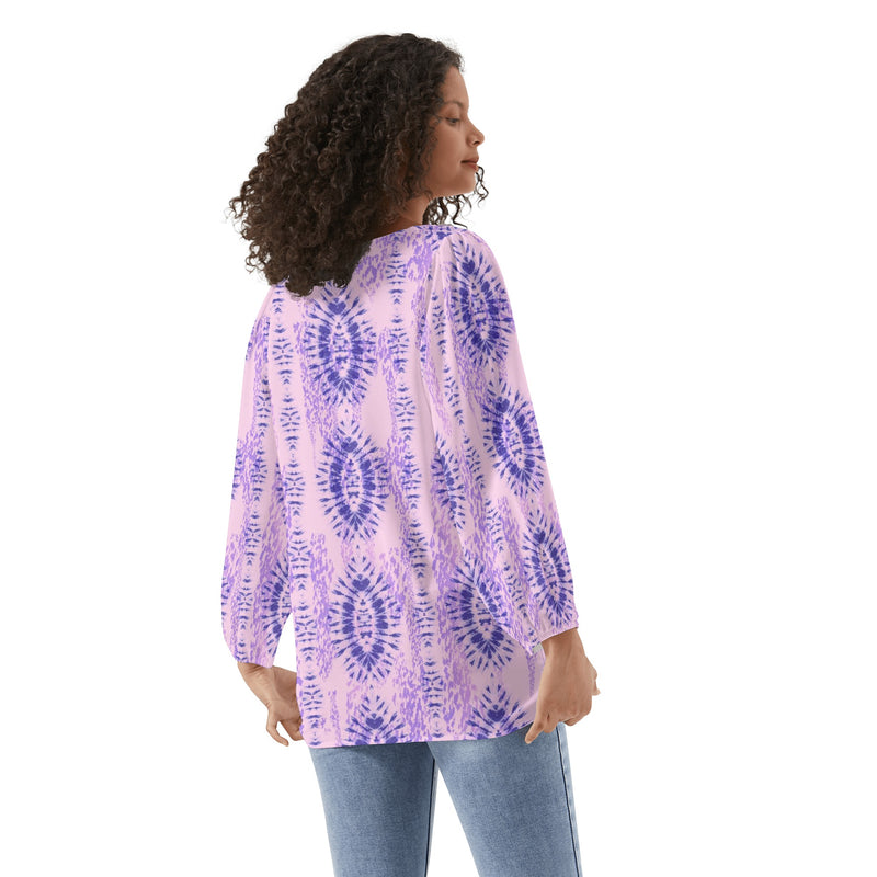 Scorpio Woman Zodiac Sign Long Sleeve Chiffon Blouse Inspired by Astrology and Horoscope