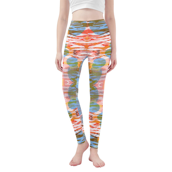 Leggings for Women | Petite to Plus Size | High Waisted | Ankle Length | Tie and Dye | Gemini Womens Leggings