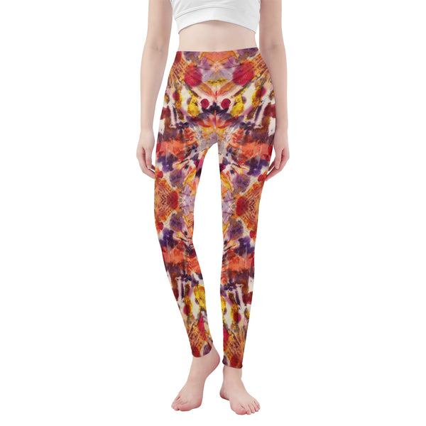 Leggings for Women | Petite to Plus Size | High Waisted | Ankle Length | Tie and Dye | Taurus Womens Leggings