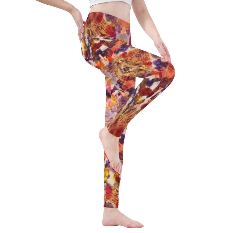 Leggings for Women | Petite to Plus Size | High Waisted | Ankle Length | Tie and Dye | Taurus Womens Leggings