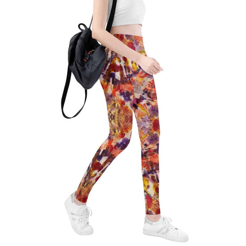 Leggings for Women | Petite to Plus Size | High Waisted | Ankle Length | Tie and Dye | Taurus Womens Leggings