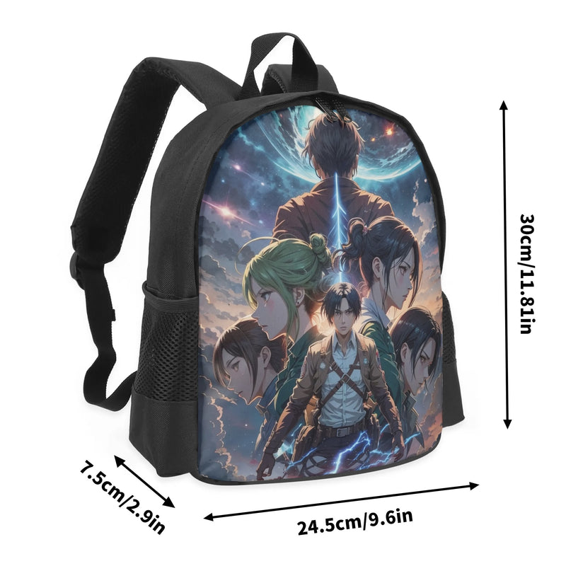 Back to School: Trendy Anime design 13 Inch School Backpack for Kids