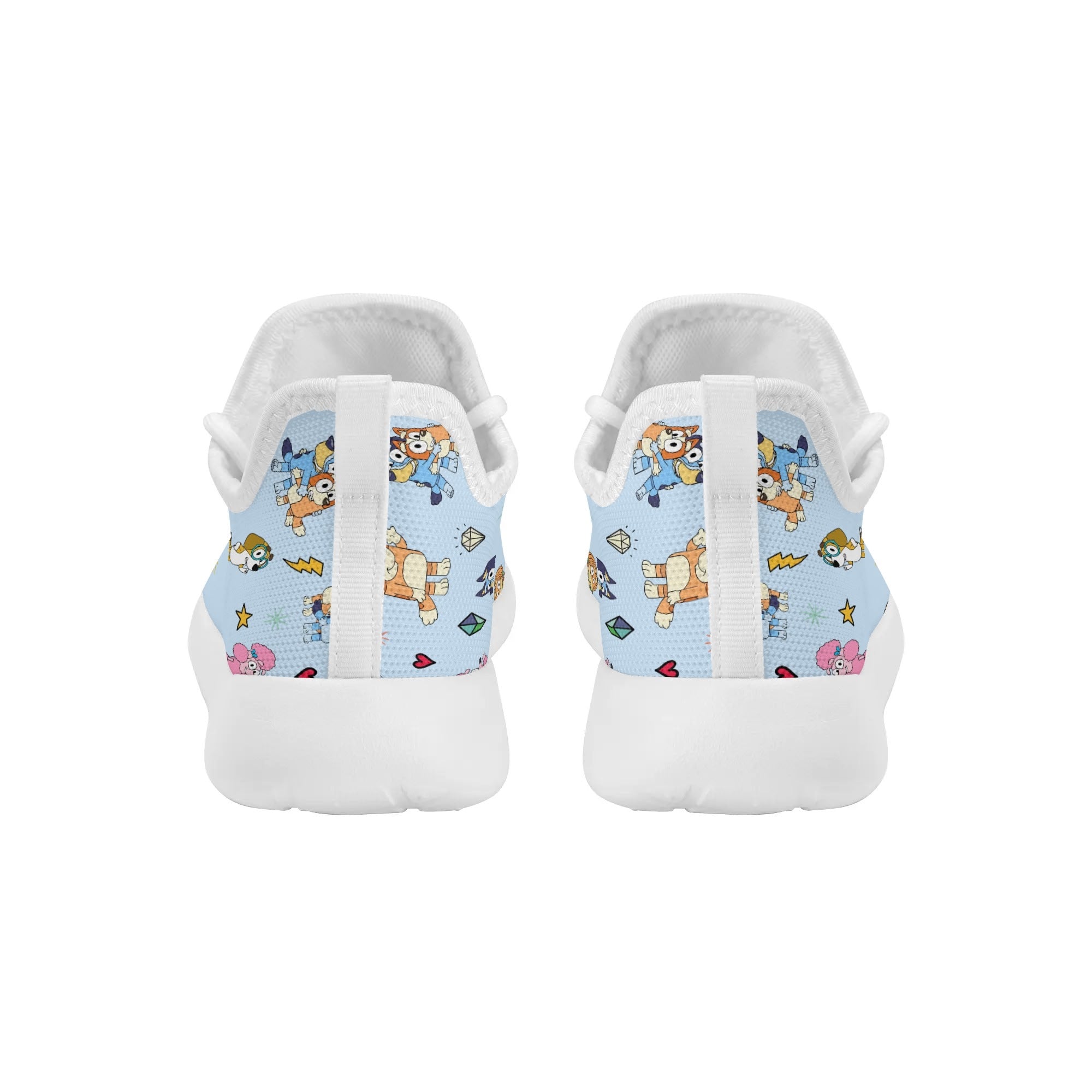 Kids Running Shoes. Back to School Kids Sneakers. Unisex Childrens Running Trainers - Blue Heeler Puppy