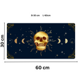 Premium PU Leather Mouse Pads | Non-Slip |Waterproof | Stylish & Durable | Celestial Goth Skull