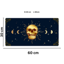 Premium PU Leather Mouse Pads | Non-Slip |Waterproof | Stylish & Durable | Celestial Goth Skull