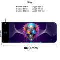 Wireless Charging Mouse Pad with RGB lighting | Waterproof | Oversized | Vibrant Prints | Cyber Neon Skull