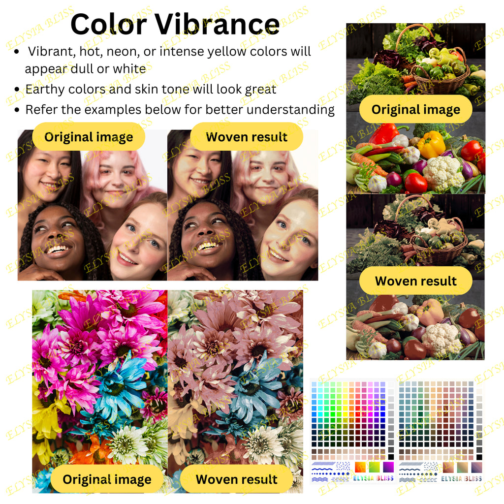 woven blanket color vibrancy comparison