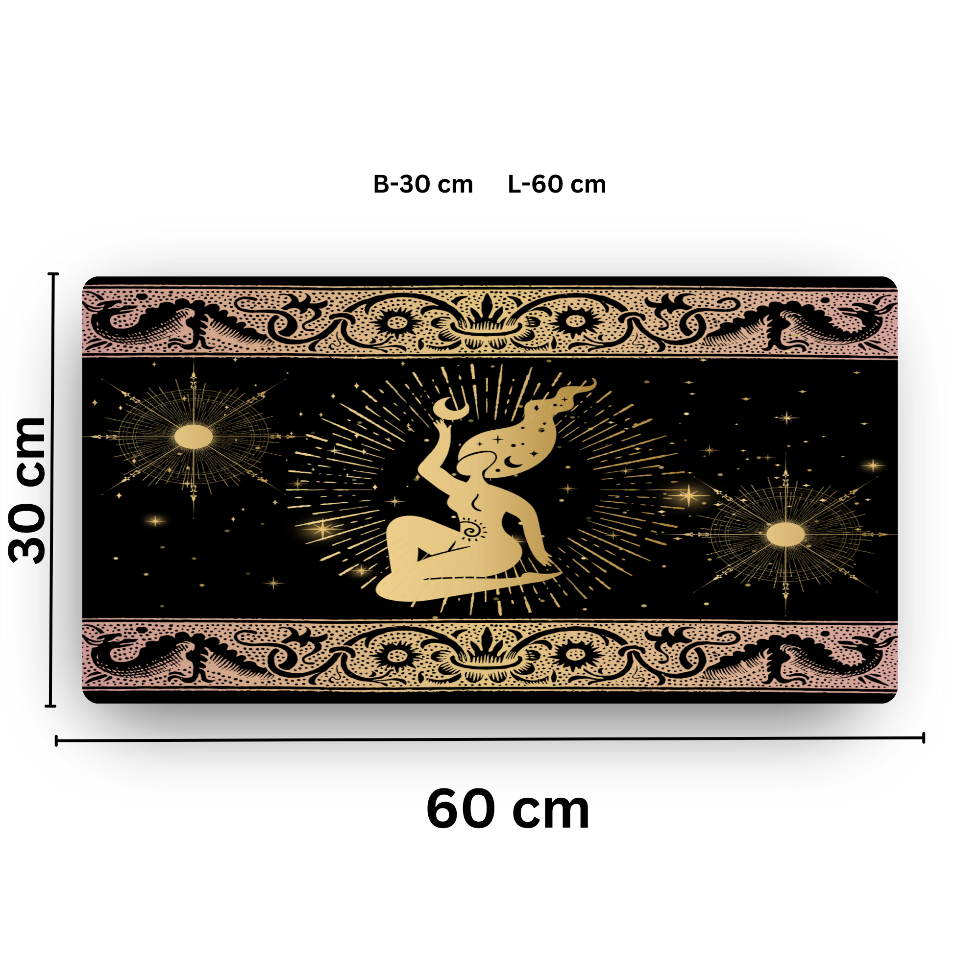 Premium PU Leather Mouse Pads | Non-Slip |Waterproof | Stylish & Durable | Celestial Wiccan Goddess