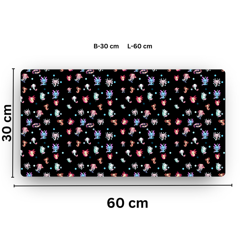 Premium PU Leather Mouse Pads | Non-Slip |Waterproof | Stylish & Durable | Cute Axolotl Pattern