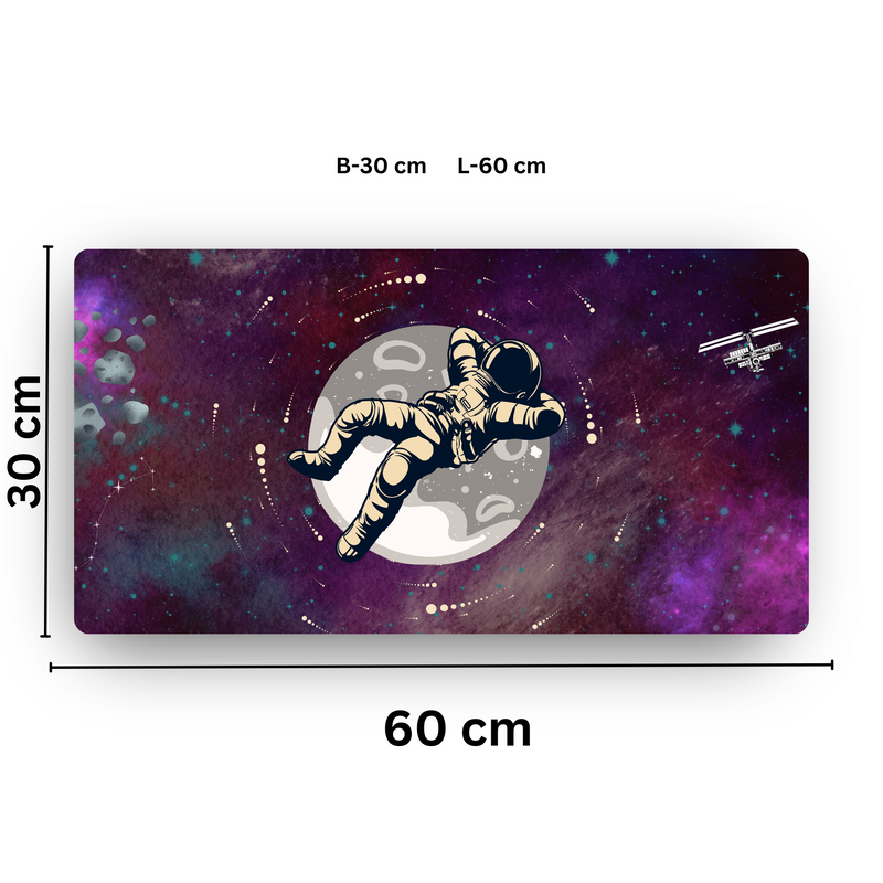 Premium PU Leather Mouse Pads | Non-Slip |Waterproof | Stylish & Durable | Astronaut in Space