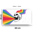 Premium PU Leather Mouse Pads | Non-Slip |Waterproof | Stylish & Durable | Rainbow Skeleton