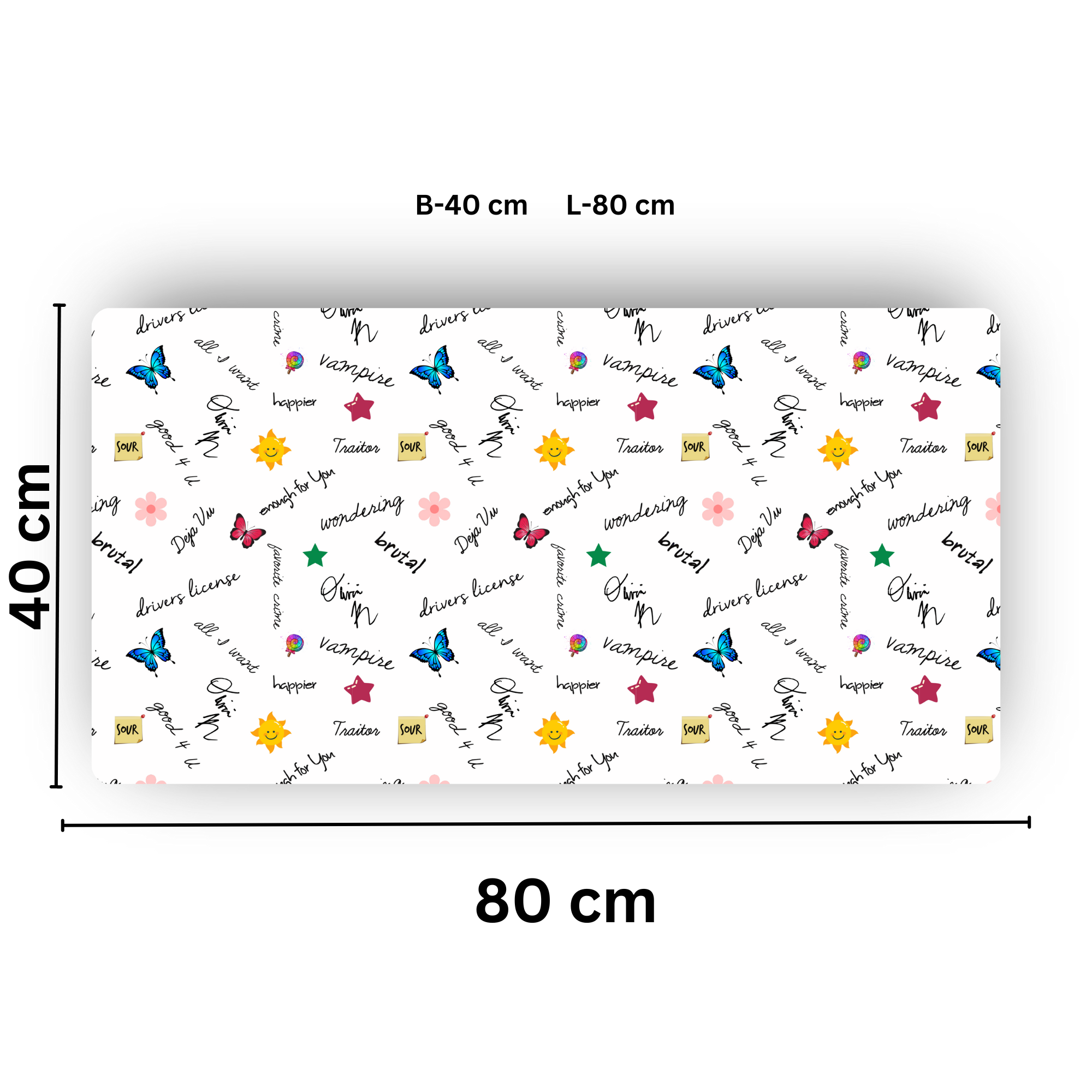 Premium PU Leather Mouse Pads | Non-Slip |Waterproof | Stylish & Durable | Olivia Rodrigo Songs