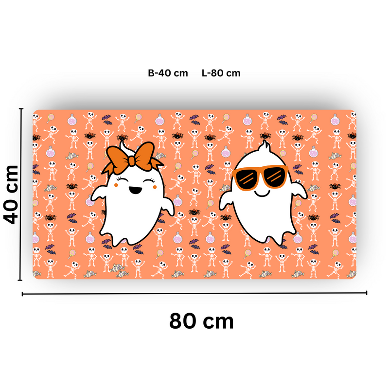 Premium PU Leather Mouse Pads | Non-Slip |Waterproof | Stylish & Durable | Funky Cute Ghost